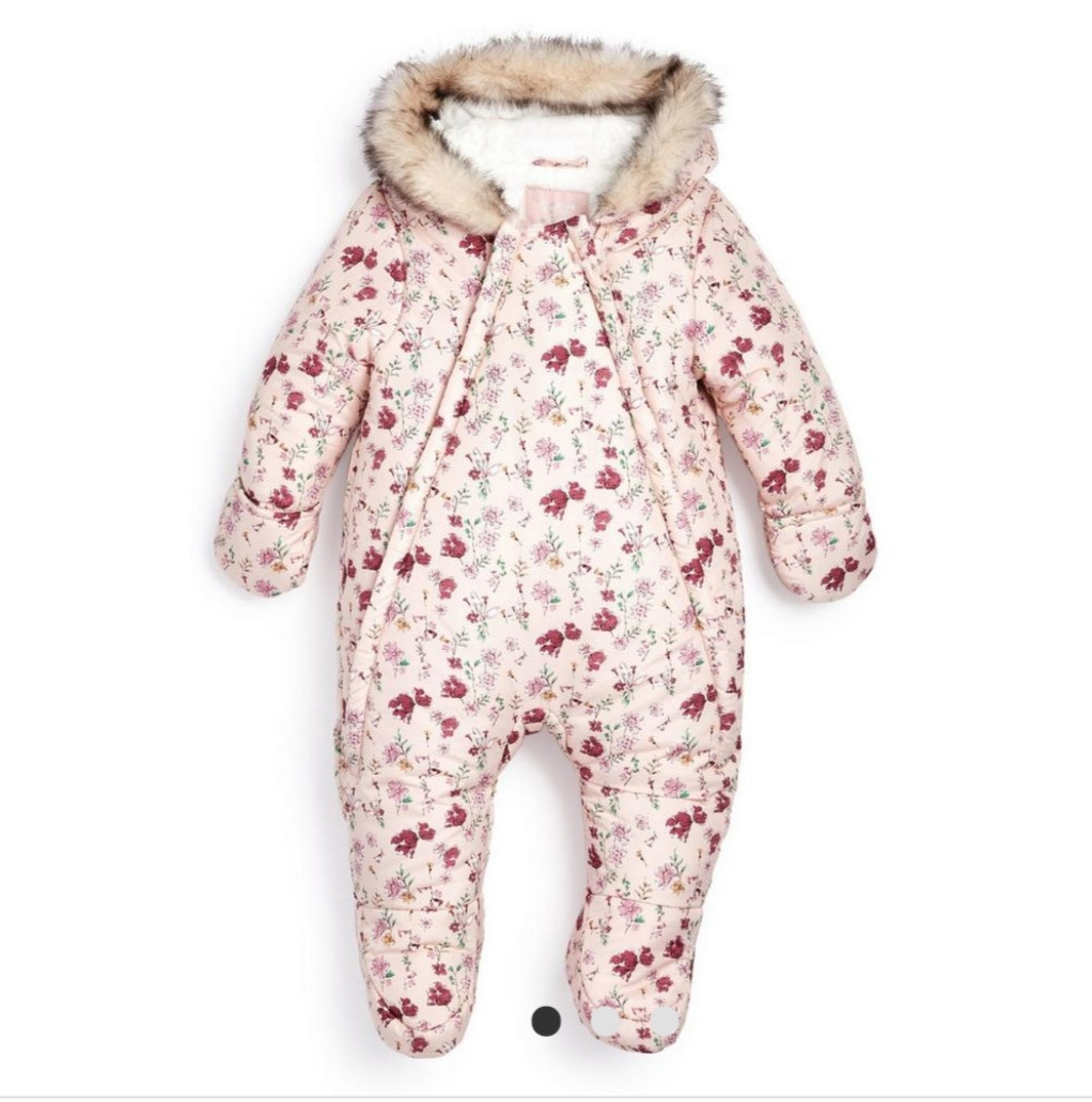 

Комбинезон для девочки розовый Цветочный принт Primark 62см (40004019)