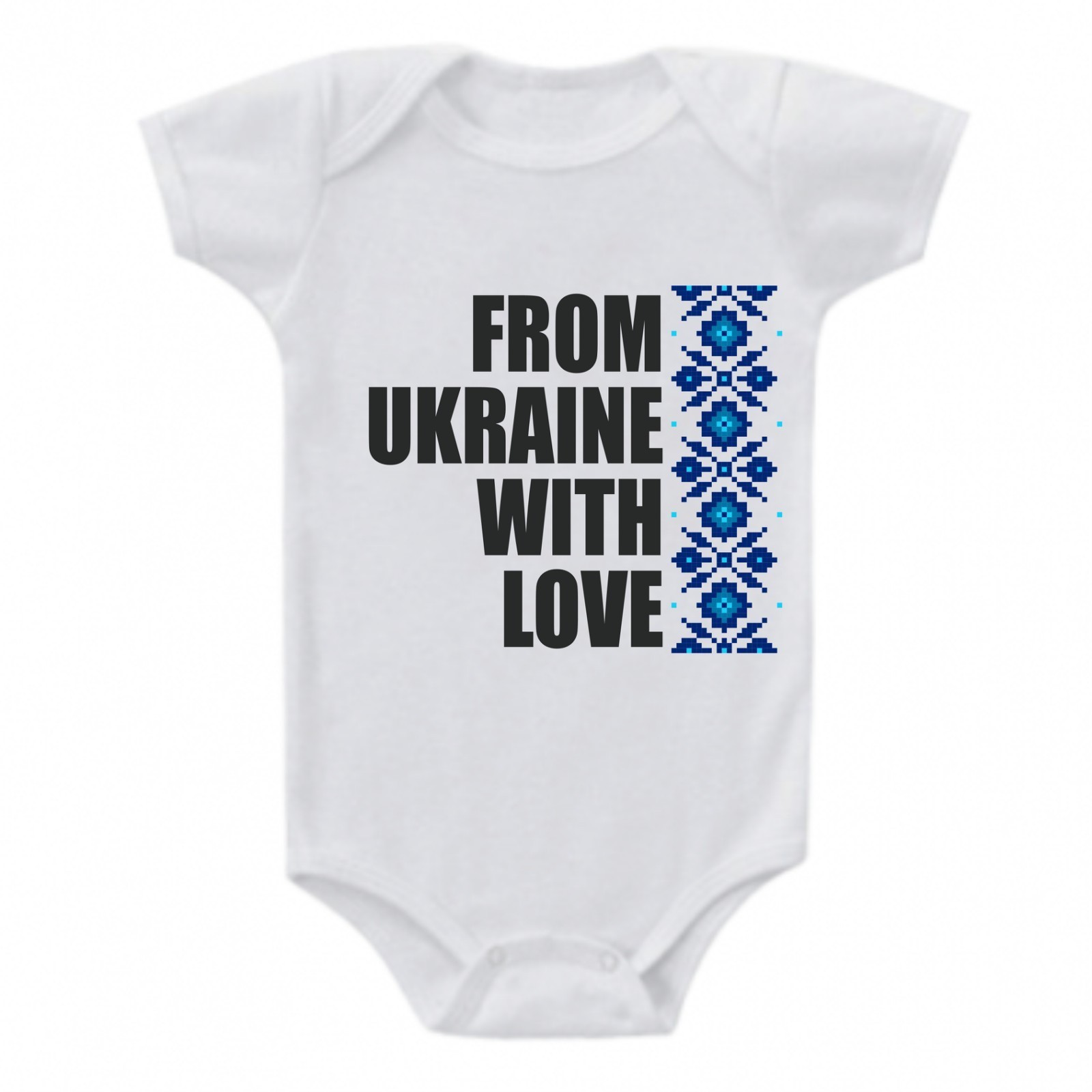 

Боді Vivay з принтом From Ukraine with love 58 см (6718)