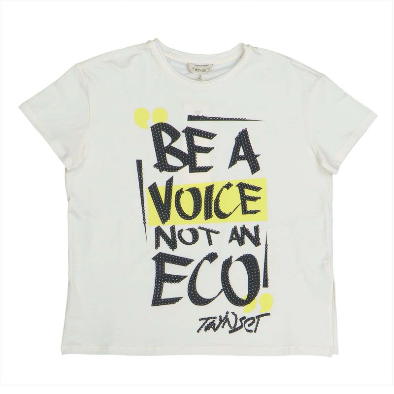 

Летняя футболка свободного кроя TWIN SET 164 см Кремовый 2072