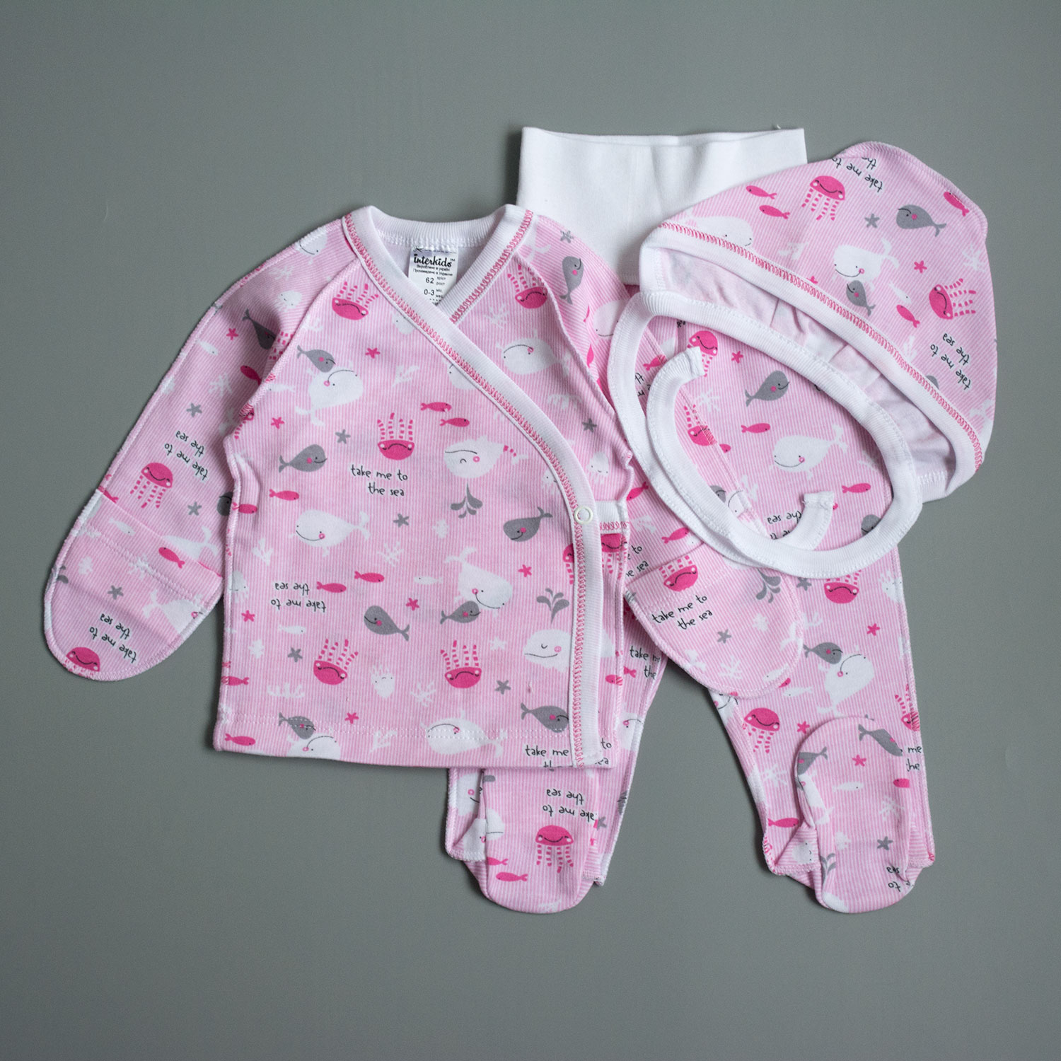 

Комплект Киты Interkids 0-3 месяцев 62 см Розовый 2636