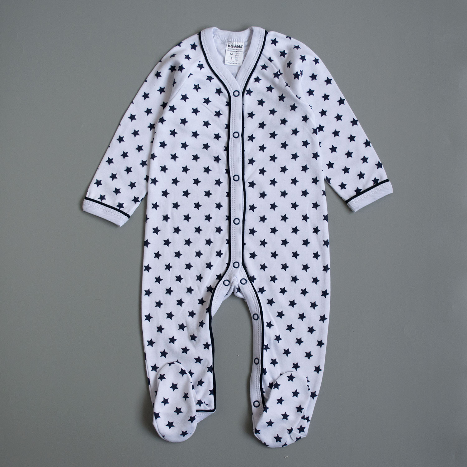 

Человечек Звездочка Interkids 6-9 месяцев 74 см Белый с темно-синим 4768