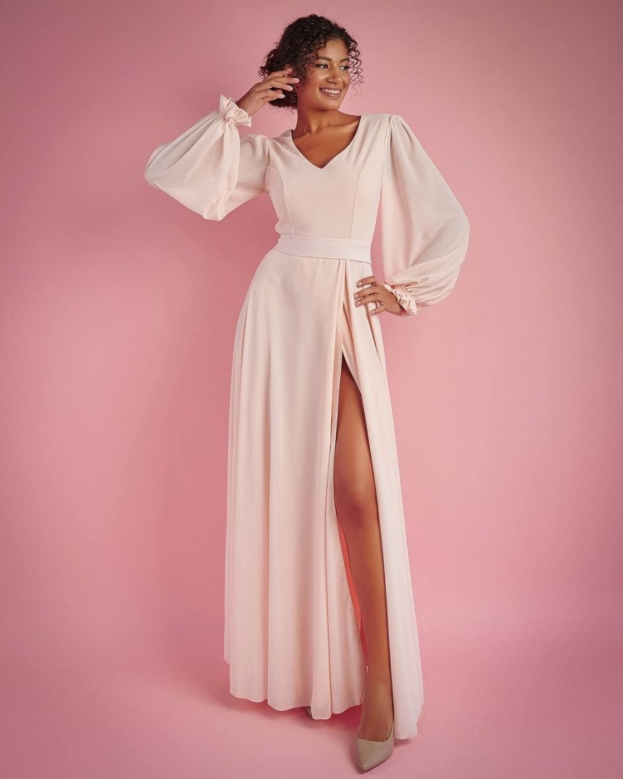 

Вечернее длинное однотонное платье Militon / розовый 43448530, Вечернее длинное однотонное платье Militon L/XL розовый 43448530