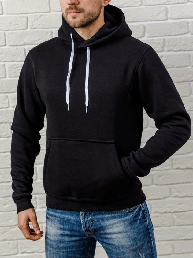 

Мужская худи с капюшоном на флисе толстовка теплая KML MG1140   Черный MG-1140 B, Мужская худи с капюшоном на флисе толстовка теплая KML MG1140 M 46 Черный MG-1140 B