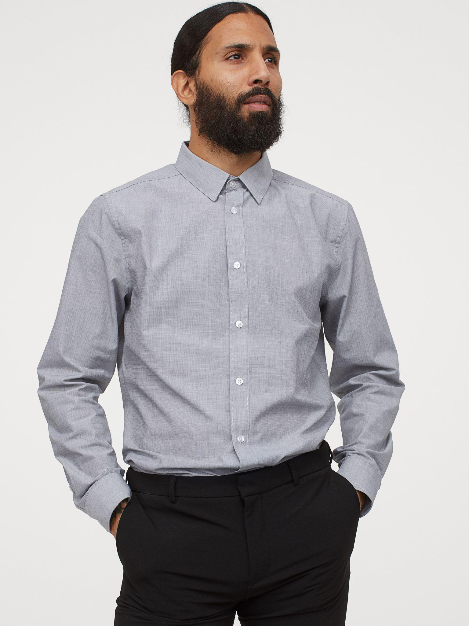

Рубашка H&M XAZ235772BXXU  Серая, Рубашка H&M XAZ235772BXXU S Серая