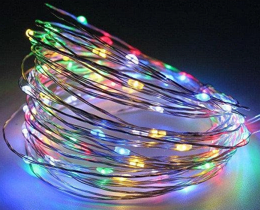 

Светодиодная гирлянда нить капли росы на 100 Led электрическая мультицвет 10 м (03245510)