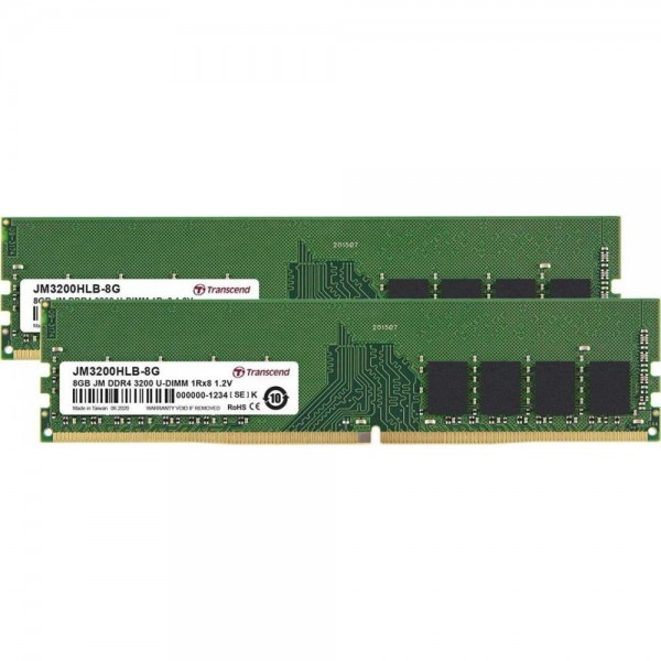 

Модуль памяти TRANSCEND DDR4 16Gb 3200Mhz (JM3200HLB-16G) (F00257729)