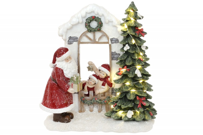 

Новогодний декор Санта Клаус музыка Jingle Bell подсветка 22см Bon 890-159
