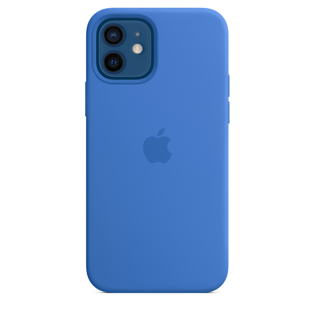 

Чехол iSpack Silicone Case для iPhone 12 | 12 Pro Capri Blue with MagSafe OEM