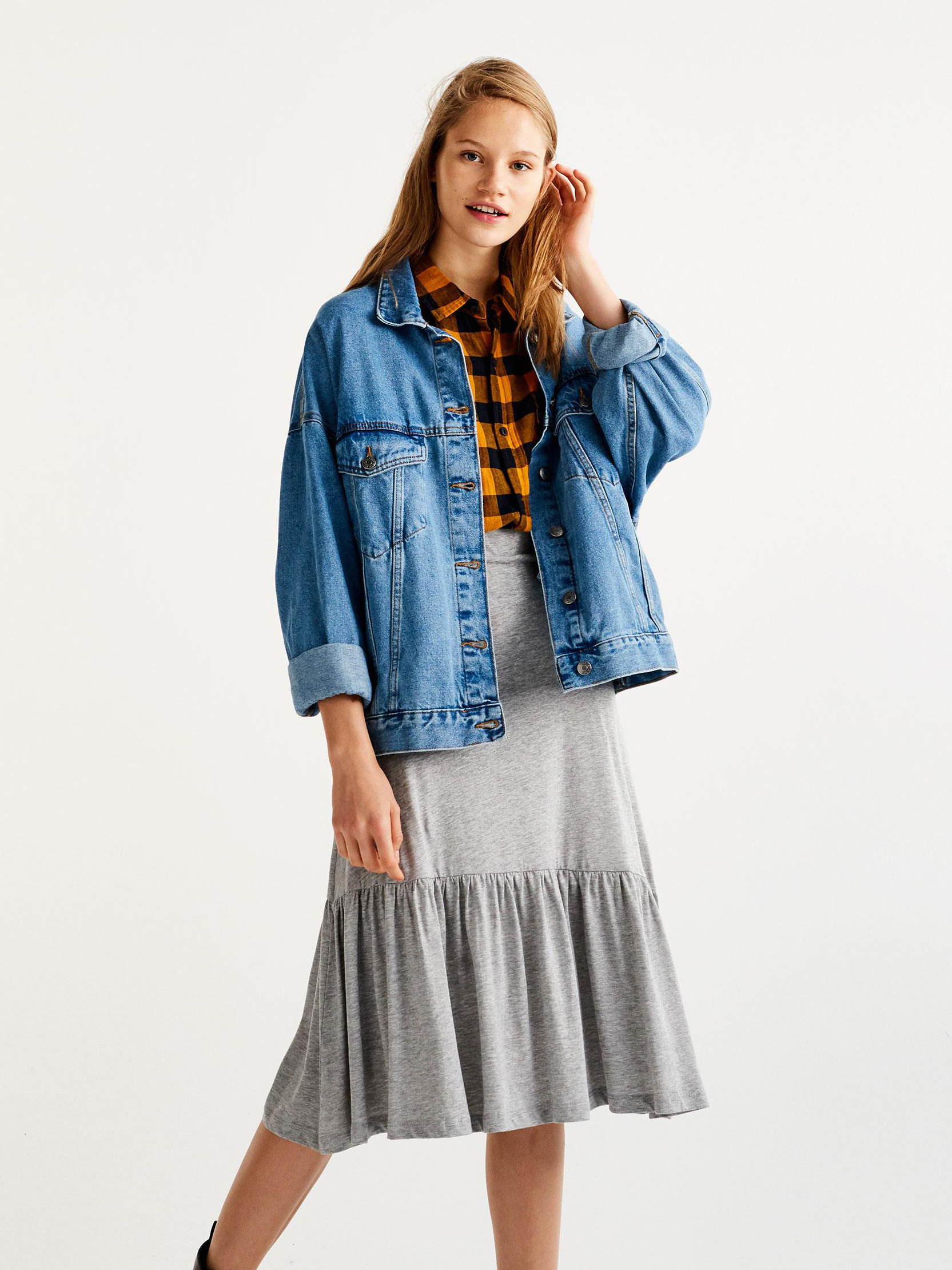 

Юбка Pull & Bear XAZ133881YNUJ  Серая, Юбка Pull & Bear XAZ133881YNUJ S Серая