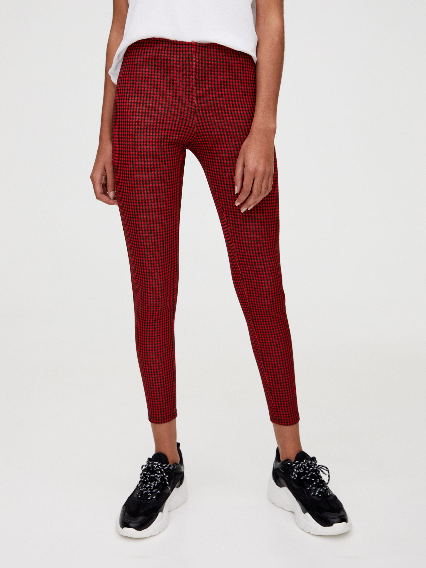 

Леггинсы Pull & Bear XAZ280028FXAJ  Красные с черным, Леггинсы Pull & Bear XAZ280028FXAJ XL Красные с черным
