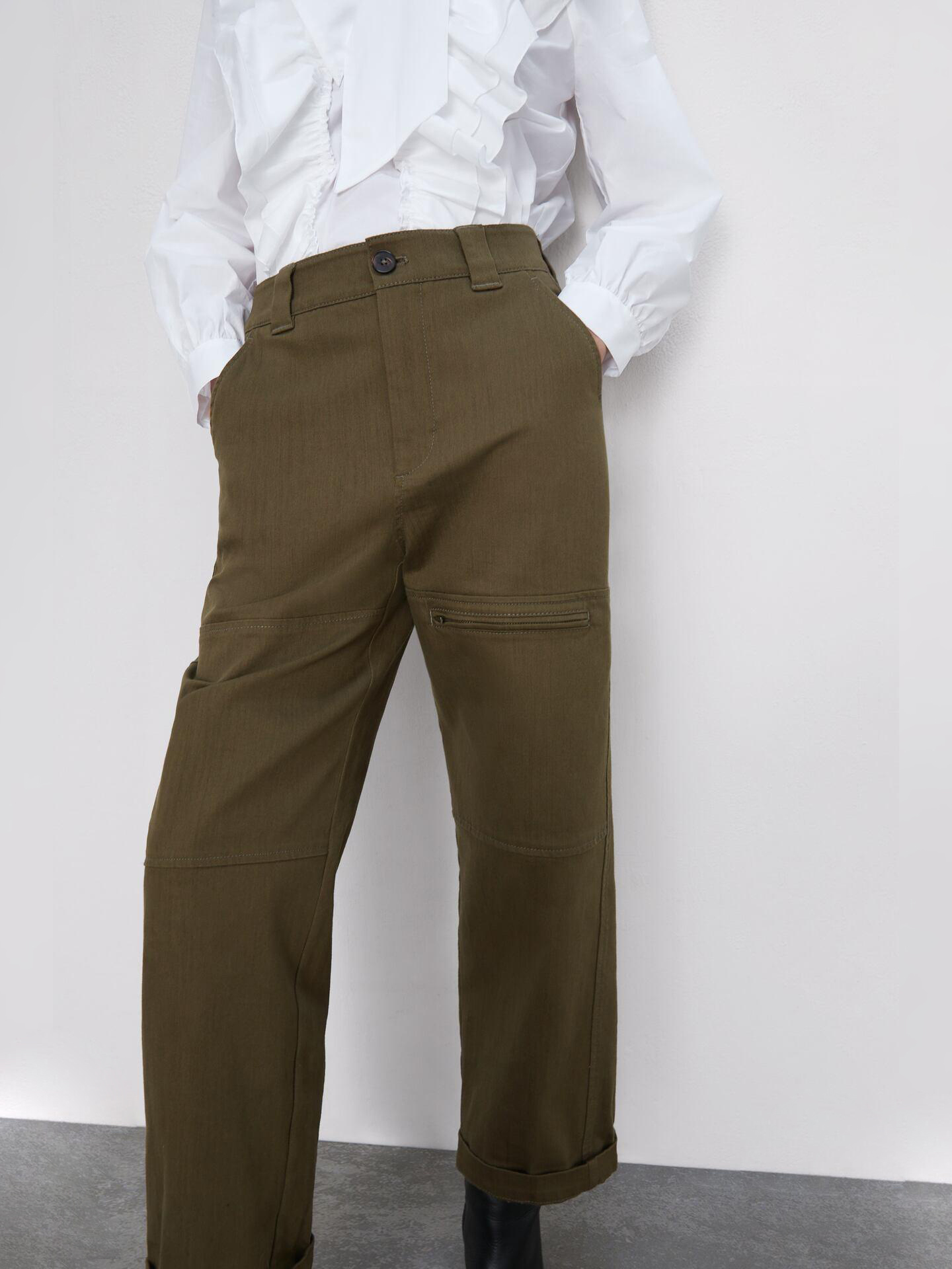 

Брюки Zara XAZ238731UEJI  Хаки, Брюки Zara XAZ238731UEJI S Хаки