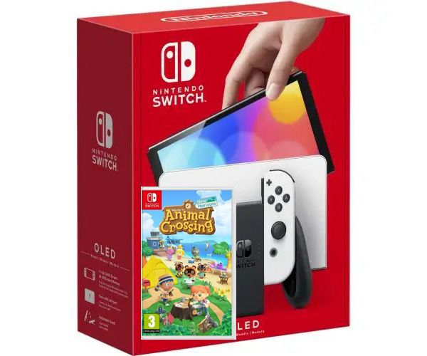 

Nintendo Switch (OLED model) White + Игра Animal Crossing: New Horizons (русская версия)