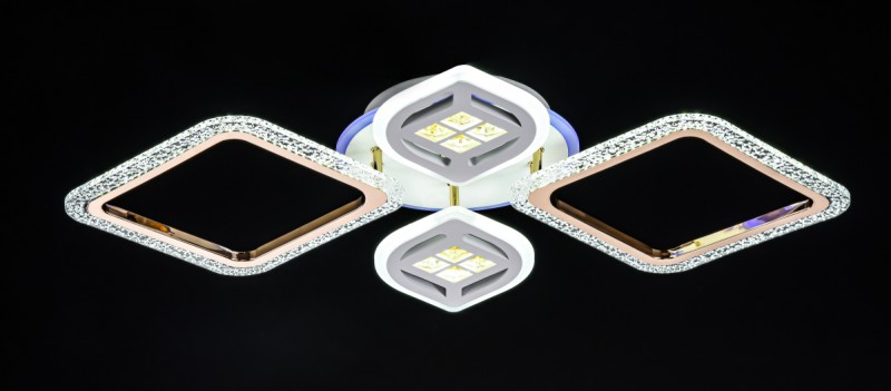 

Люстра Светодиодная люстра Мсвет 82081/2+2 FG WH RGB 112W+6W (LI223440)