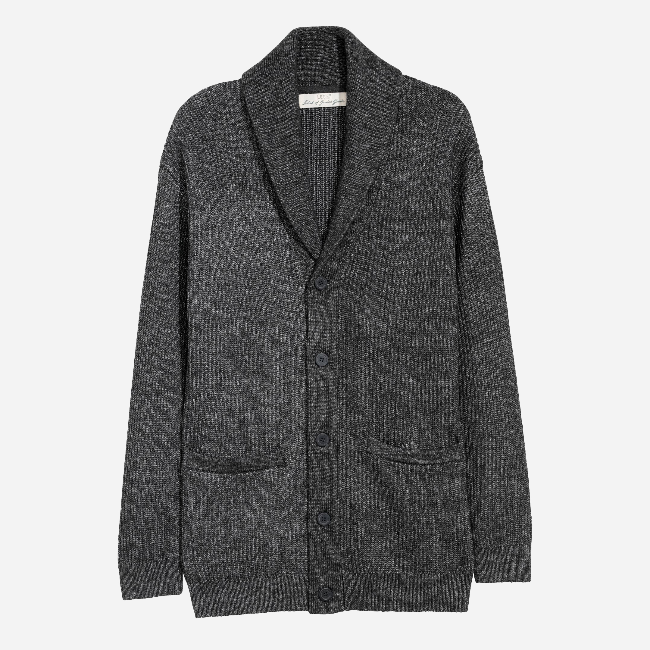 

Кардиган H&M 2210-585240 XL Темно-серый меланж
