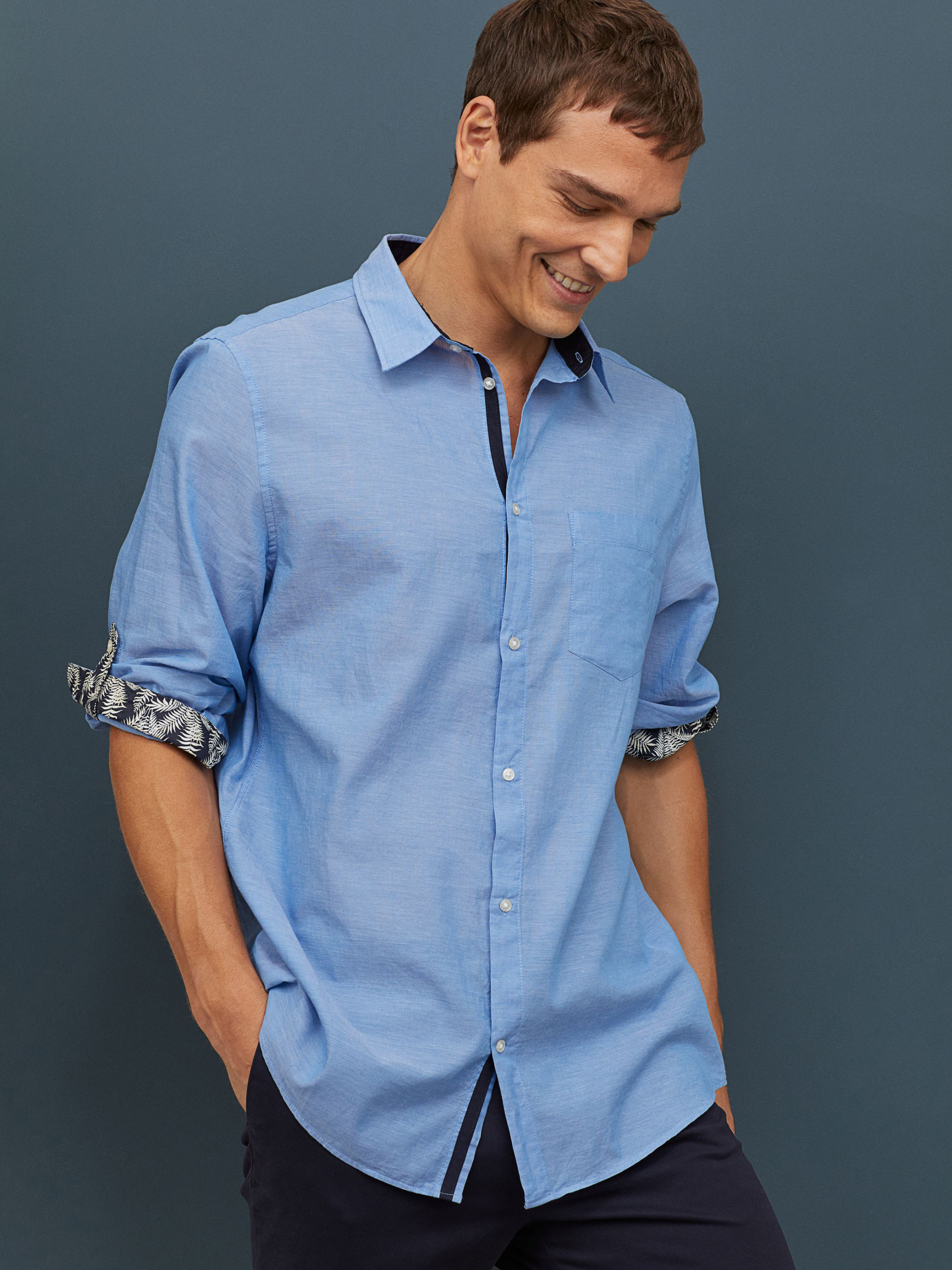 

Рубашка H&M 5016199  Голубая, Рубашка H&M 5016199 S Голубая