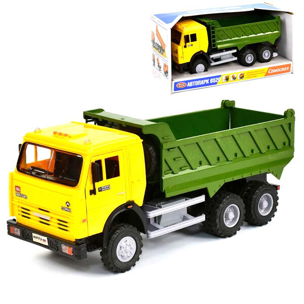 

Самосвал камаз Play Smart машинка детская инерционная со светозвуковыми эффектами 25 см Зеленый (3009361)