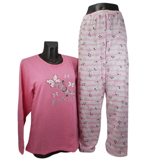 

Женская пижама с начесом Cotton 102 2XL розовая