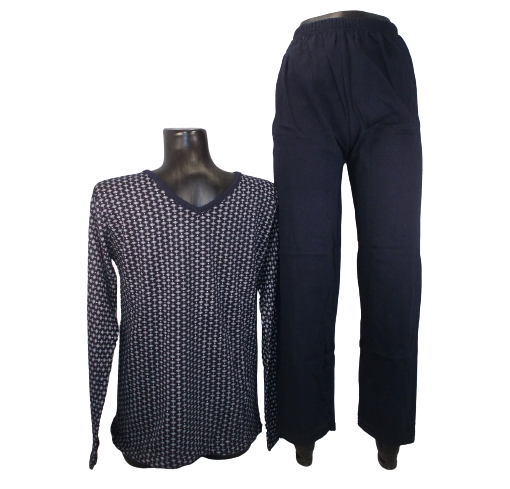 

Мужская пижама с начесом Emre 085 M темно-синяя