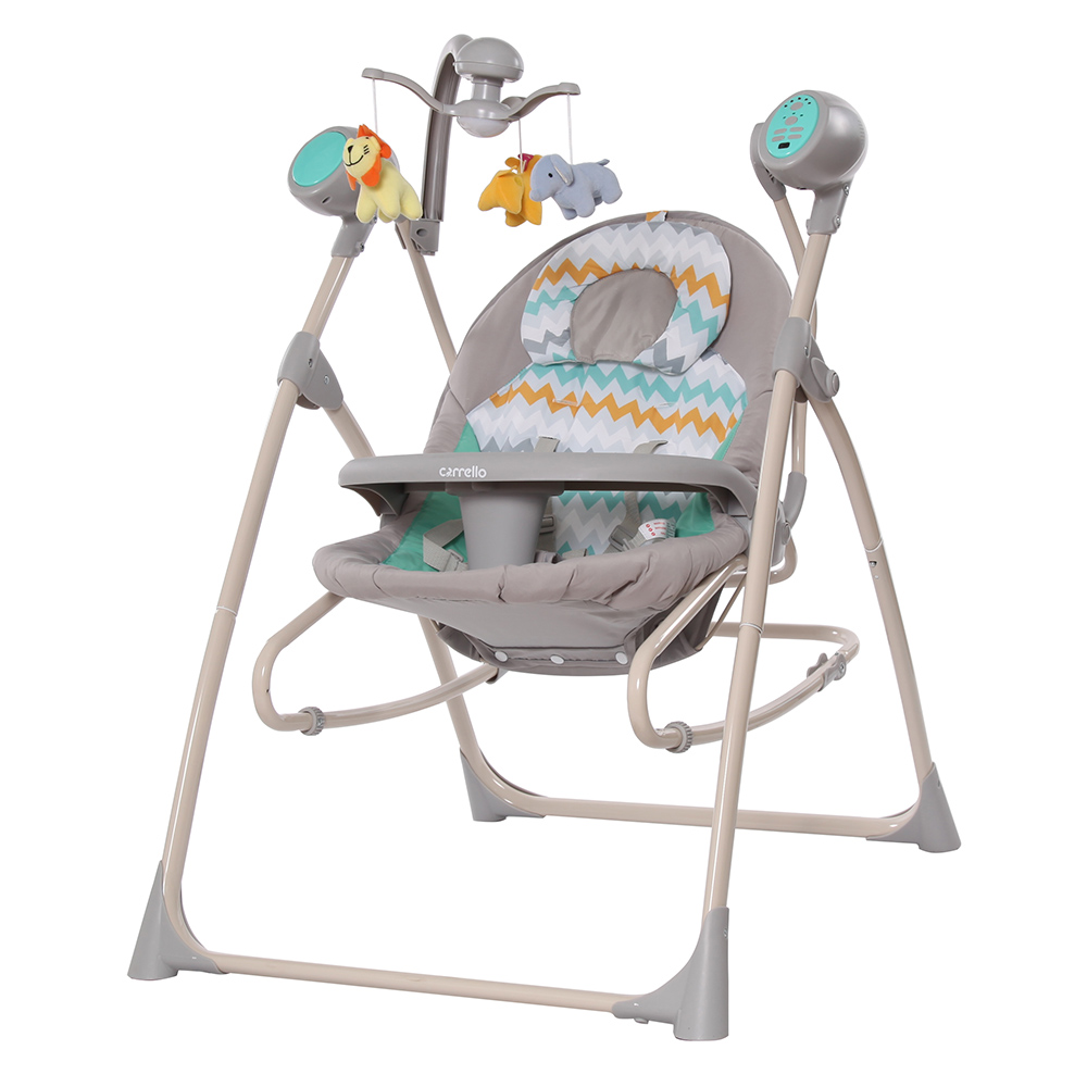 

Детские колыбель-качели Carrello Nanny (Каррелло Нани) 3 в 1 CRL-0005 Grey Wave (6900075000186) Вет серый