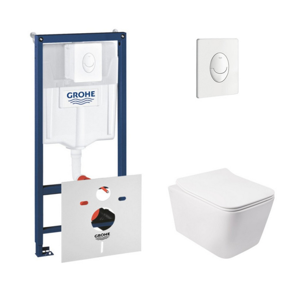 

Набор инсталляция 4 в 1 Grohe Rapid SL 38722001 + унитаз с сиденьем Qtap Crow QT05335170W