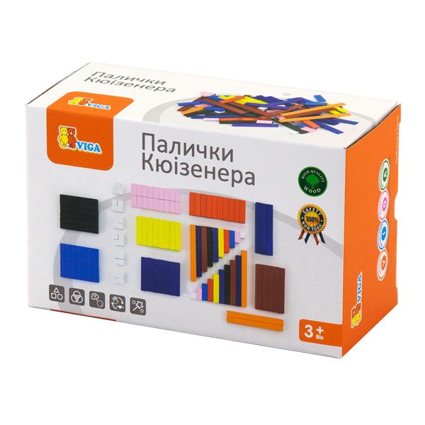 

Набір для рахування Viga Toys Дерев'яні палички Кюїзенера, 116 шт. (5176521)