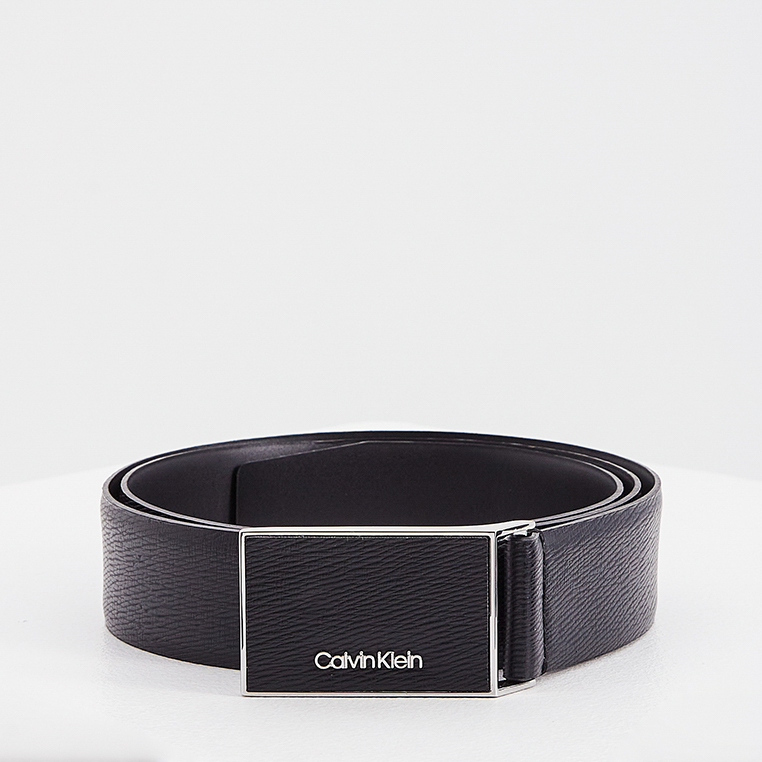 

Ремень мужской кожаный Calvin Klein Jeans Leather Inlay Plaque Epi K50K507522-BAX 90 см CK Black