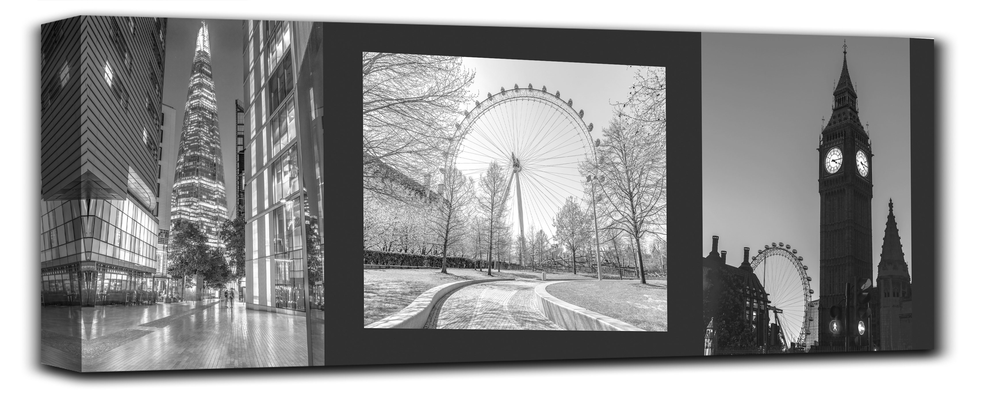 

Картина на массивном подрамнике RozenfeldArt AF-London-BW-Set 50*150 см