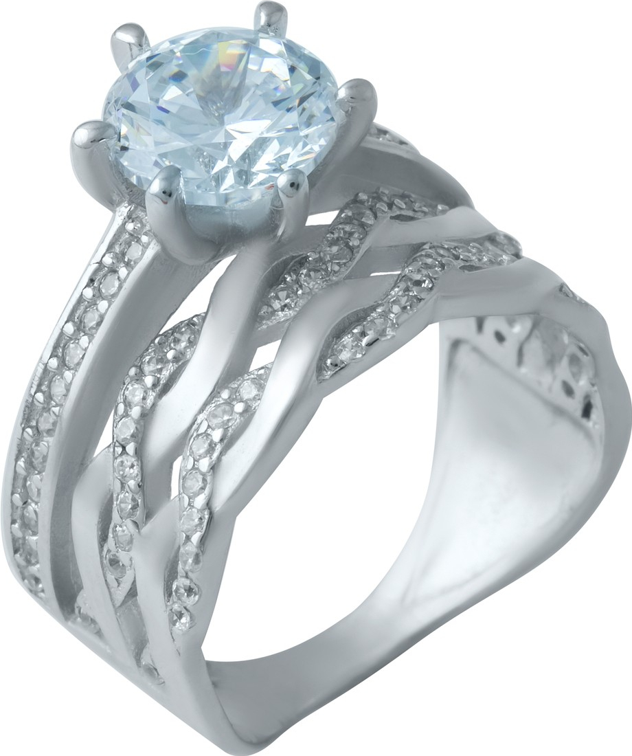 

Серебряное кольцо SilverBreeze с фианитами 1925416 17 размер, 17 размер