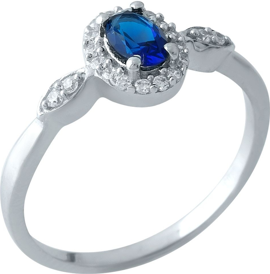 

Серебряное кольцо SilverBreeze с сапфиром nano 1969540 18 размер, 18 размер