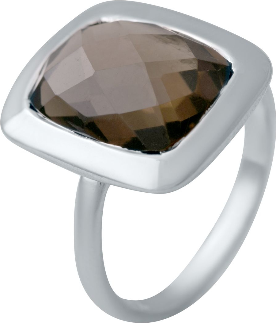 

Серебряное кольцо SilverBreeze с натуральным раухтопазом димчатим кварцем 2033219 18.5 размер, 18.5 размер