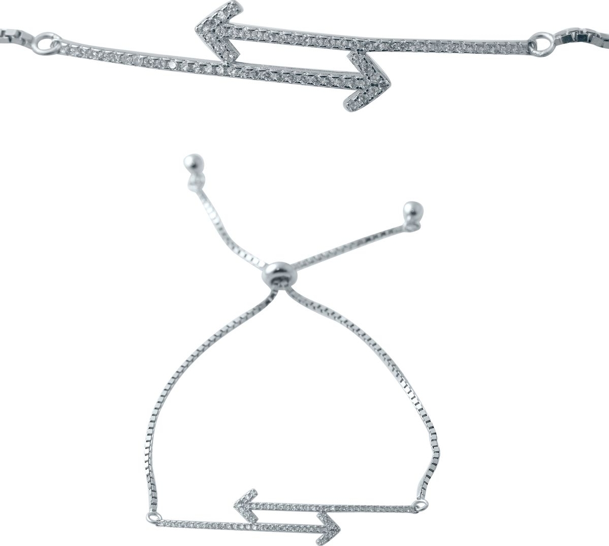 

Серебряный браслет SilverBreeze с фианитами 2038290 adjustable размер, adjustable размер