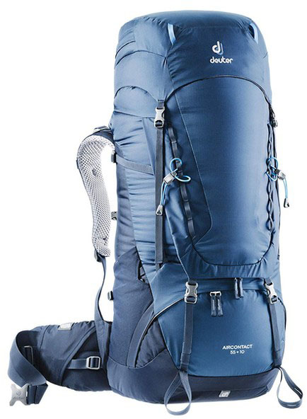 

Рюкзак Deuter, Aircontact 55 + 10 цвет 3365 midnight-navy
