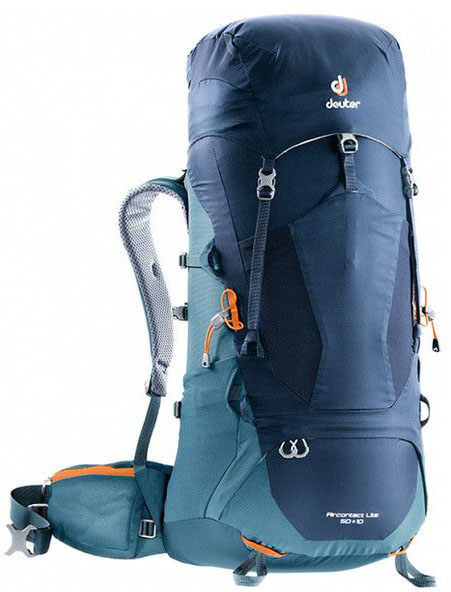 

Рюкзак Deuter, Aircontact Lite 50+10 цвет 3396 navy-arctic