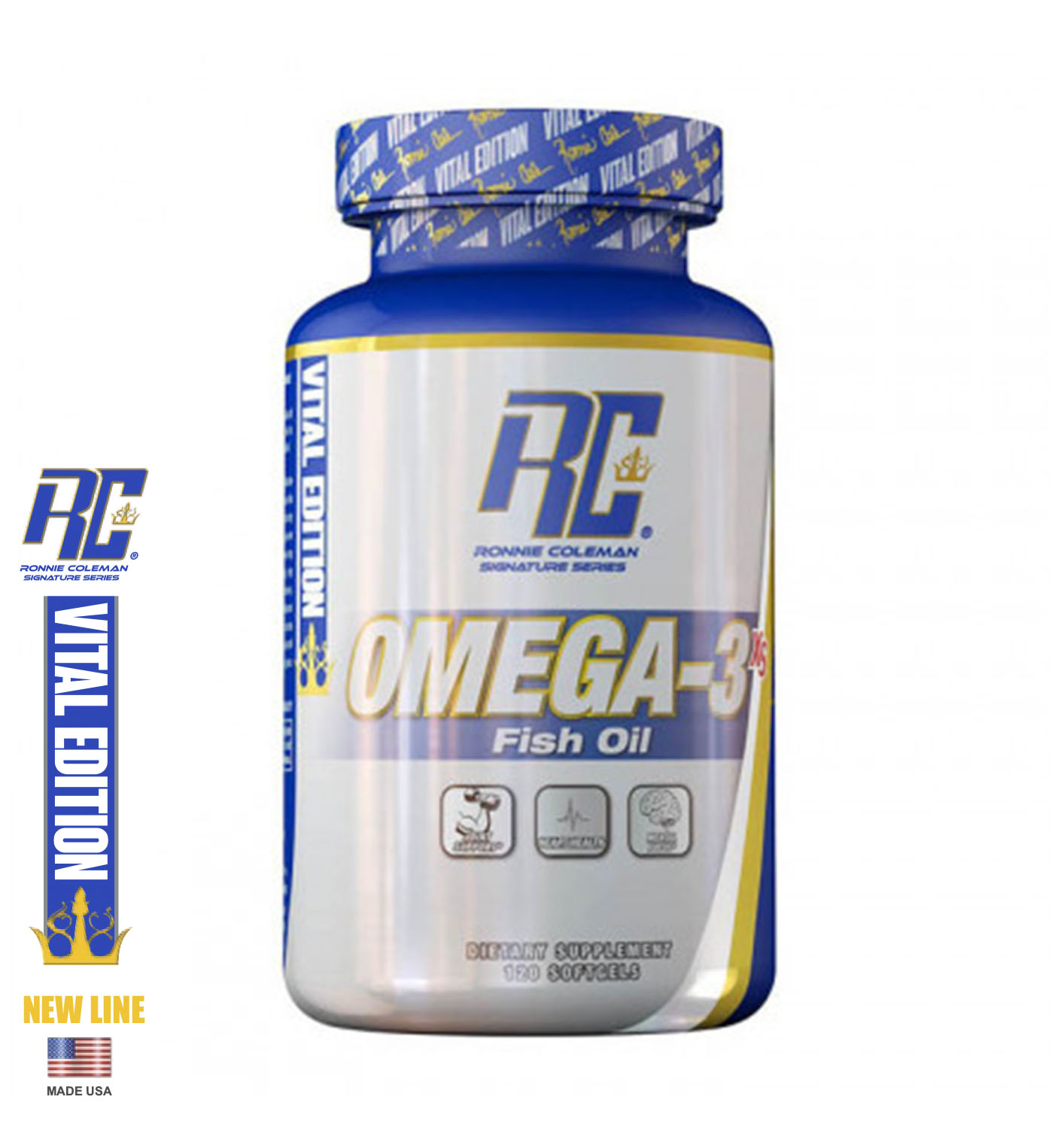 

Жирные кислоты Ronnie Coleman Omega-3 Fish Oil 120 softgels