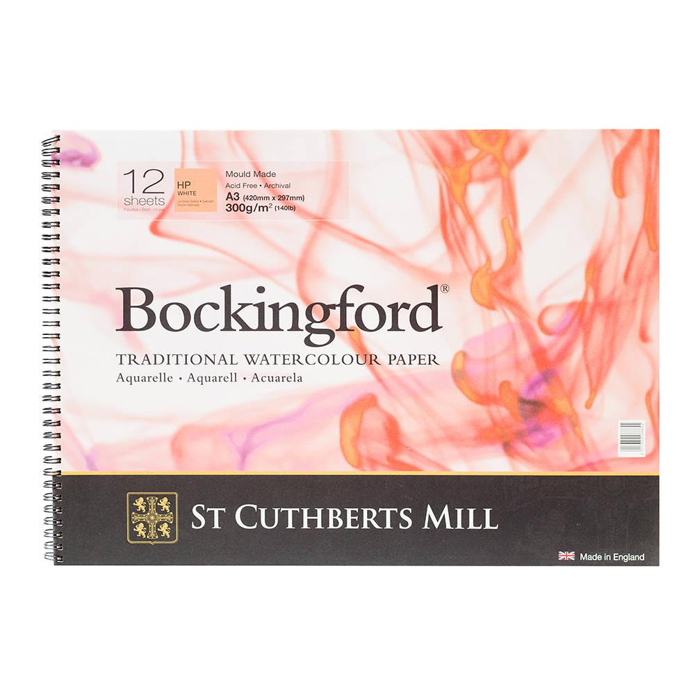 

Блок для акварелі Bockingford НР 29,7*42см, 300г/м2, 12л, білий, St.Cuthberts Mill 100% целюлоза T4523000101AF