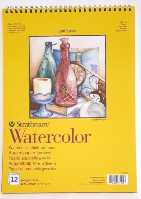 

Альбом для акварелі Strathmore 300 Watercolor Paper (22,9*30,5 см), 300г/м, 12лист Целюлоза 360-9