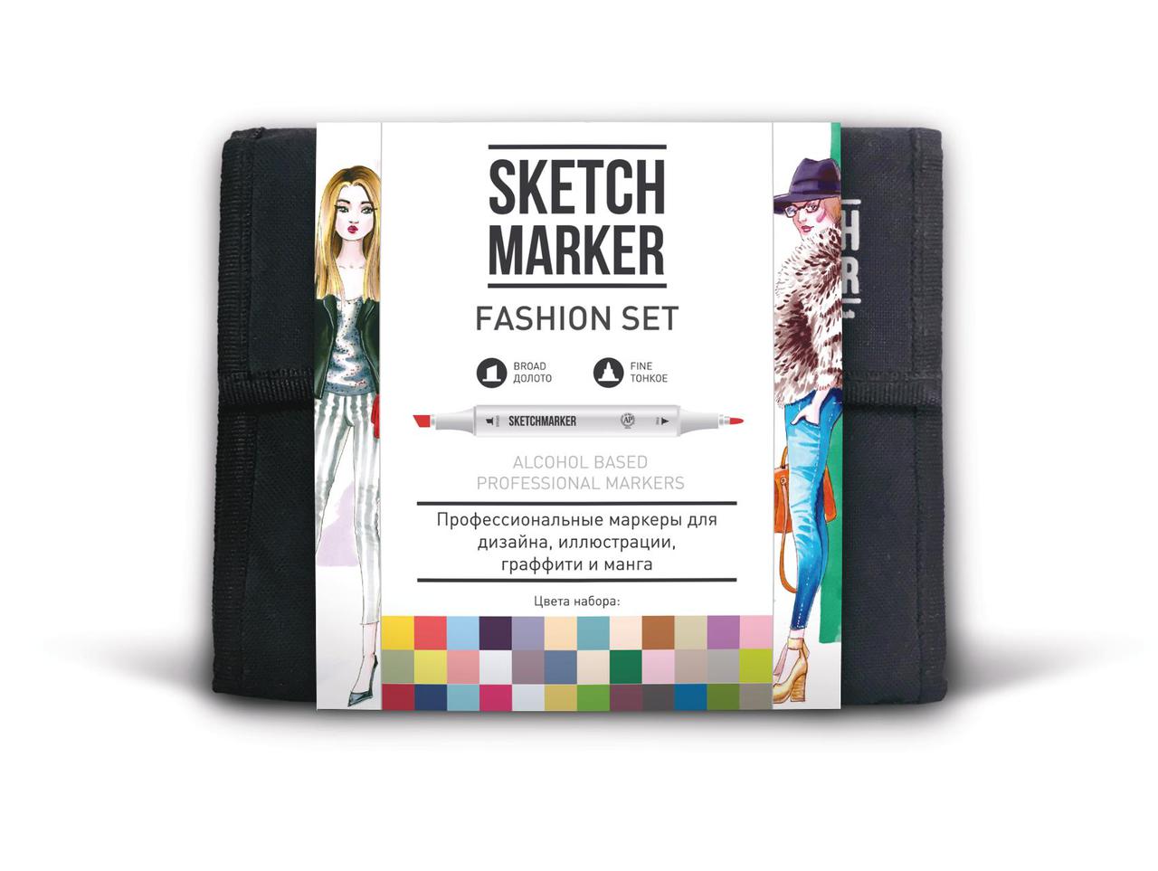 

Набір SCETCHMARKER 36цветов тонкий-скошений Fashion design 36fash