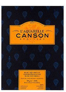 

Альбом для акварелі Canson Heritage, холодного пресування Fin, 300 гр, 23*31см, 12 лист, 100%бавовна 0720-016