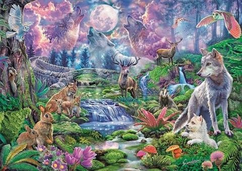 

Пазл Clementoni Звірі в місячну ніч 3000 елементів
