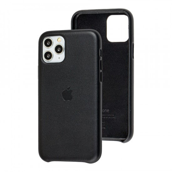 

Чехол Кожаный Leather Case Original для iPhone 11 Pro Max Black (04) черный