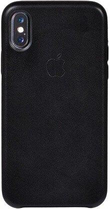 

Чехол Кожаный Leather Case Original для iPhone Xs Max Black (04) черный