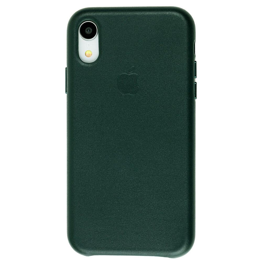 

Чехол Кожаный Leather Case Original для iPhone Xr Forest Green (01) темно зеленый