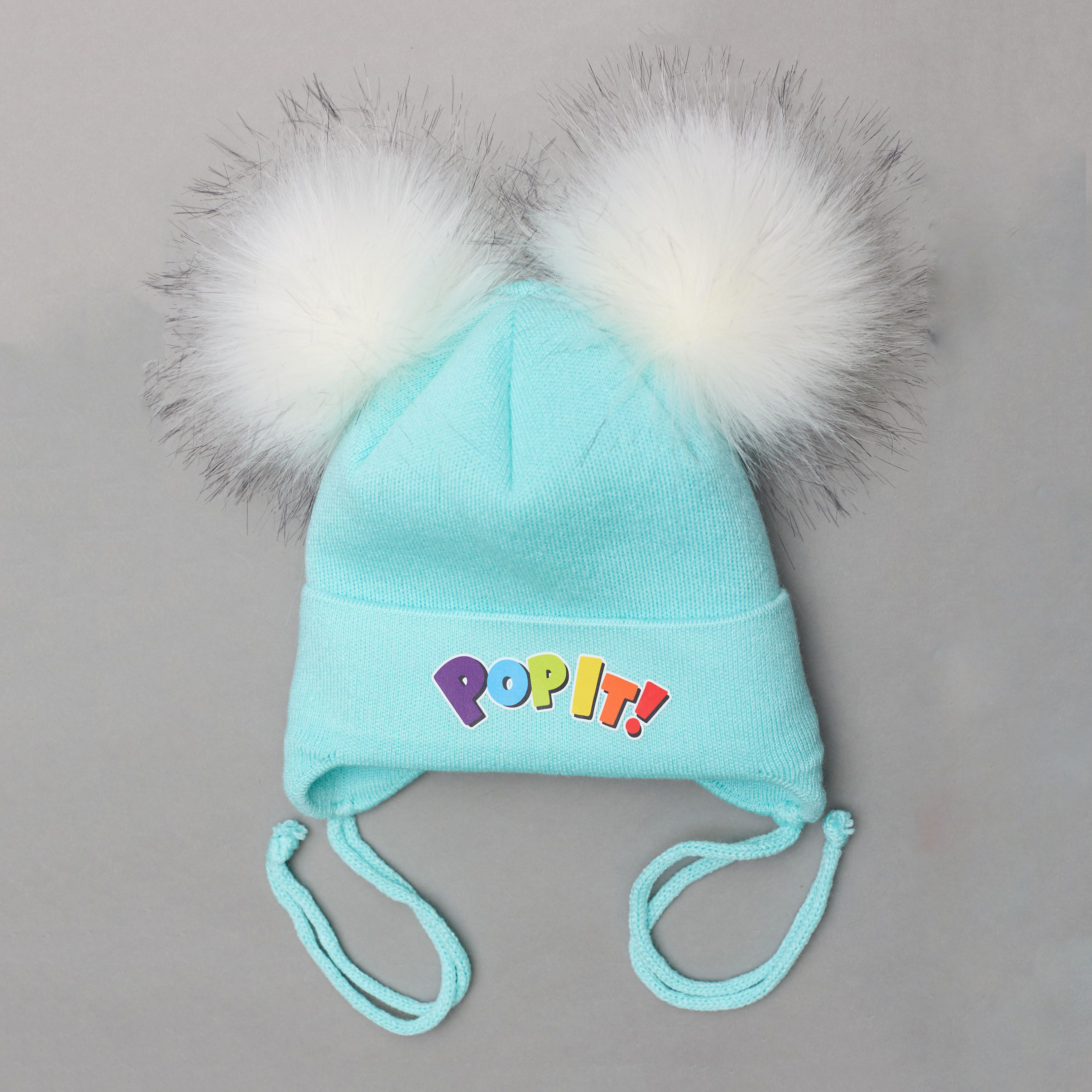 

Зимняя шапка с завязками Sample Pop It 44-46 см Голубая
