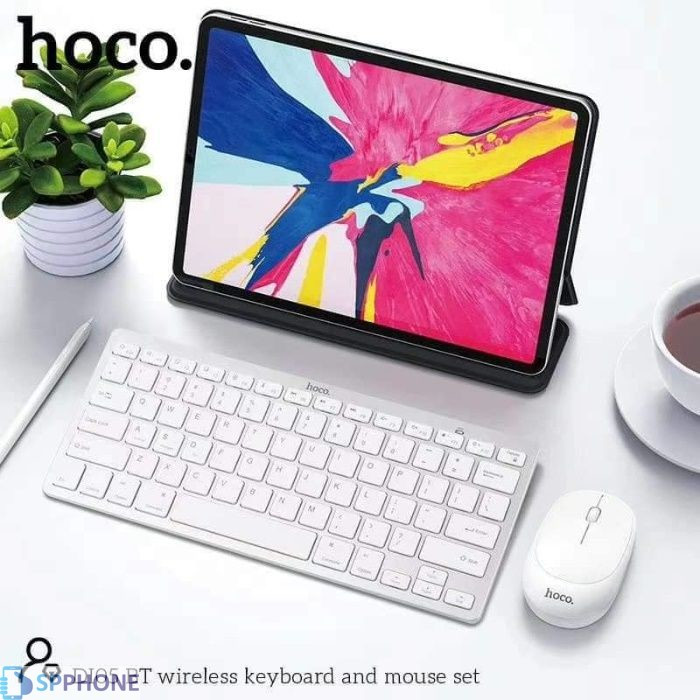 

Беспроводная Bluetooth клавиатура + мышь HOCO DI05 White