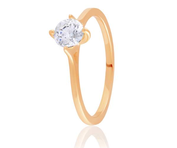 

Кольцо золотое с камнем SWAROVSKI Zirconia, КД4202SW, 17 размер