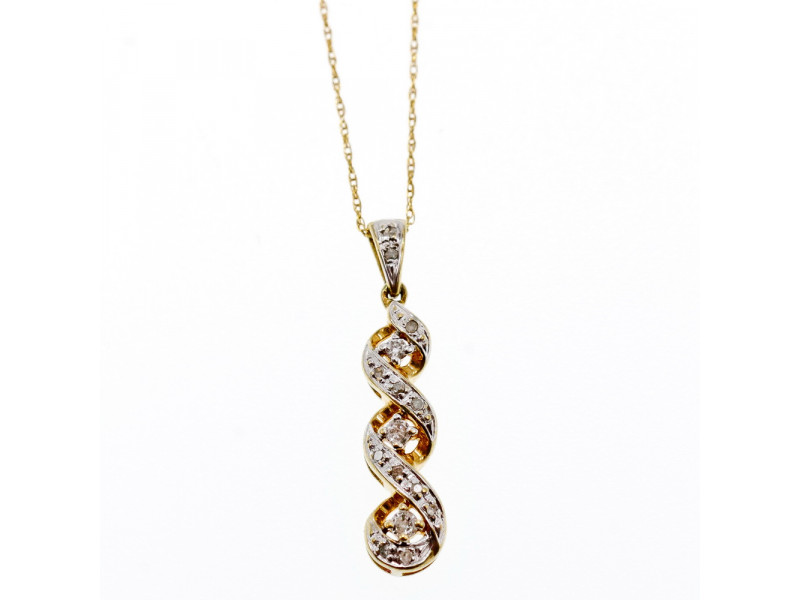 

Золотая цепочка с кулоном с бриллиантами Наслаждение Натуральный Sky Jewelry 002387
