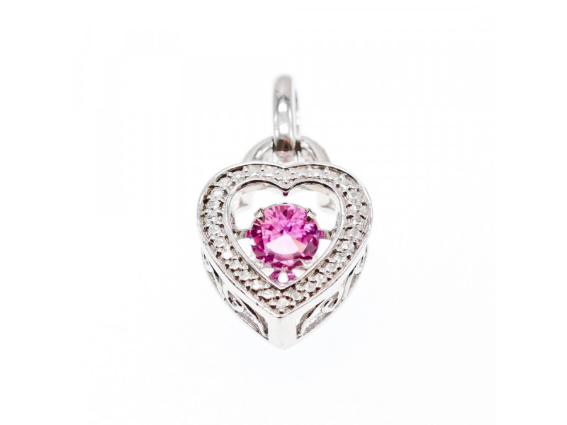 

Серебряный Кулон с розовым Фианитом 925 проба *Сердце* Натуральный Sky Jewelry 002033