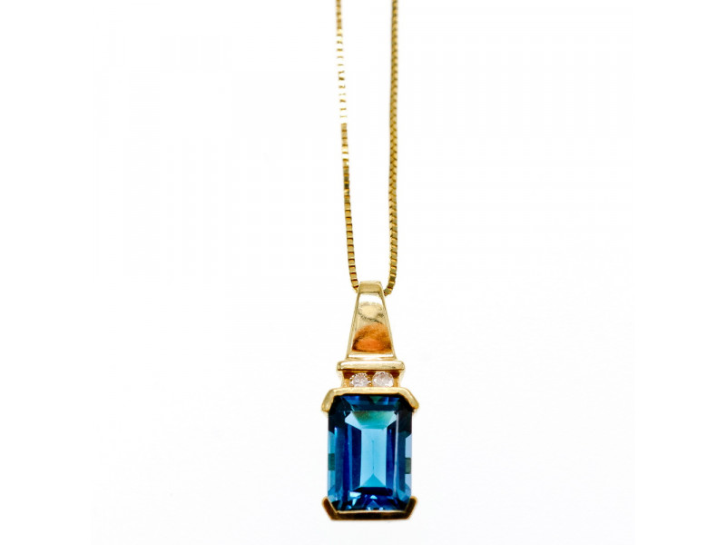 

Золотая цепочка с кулоном Шпинель и Бриллианты Sky Jewelry 002286