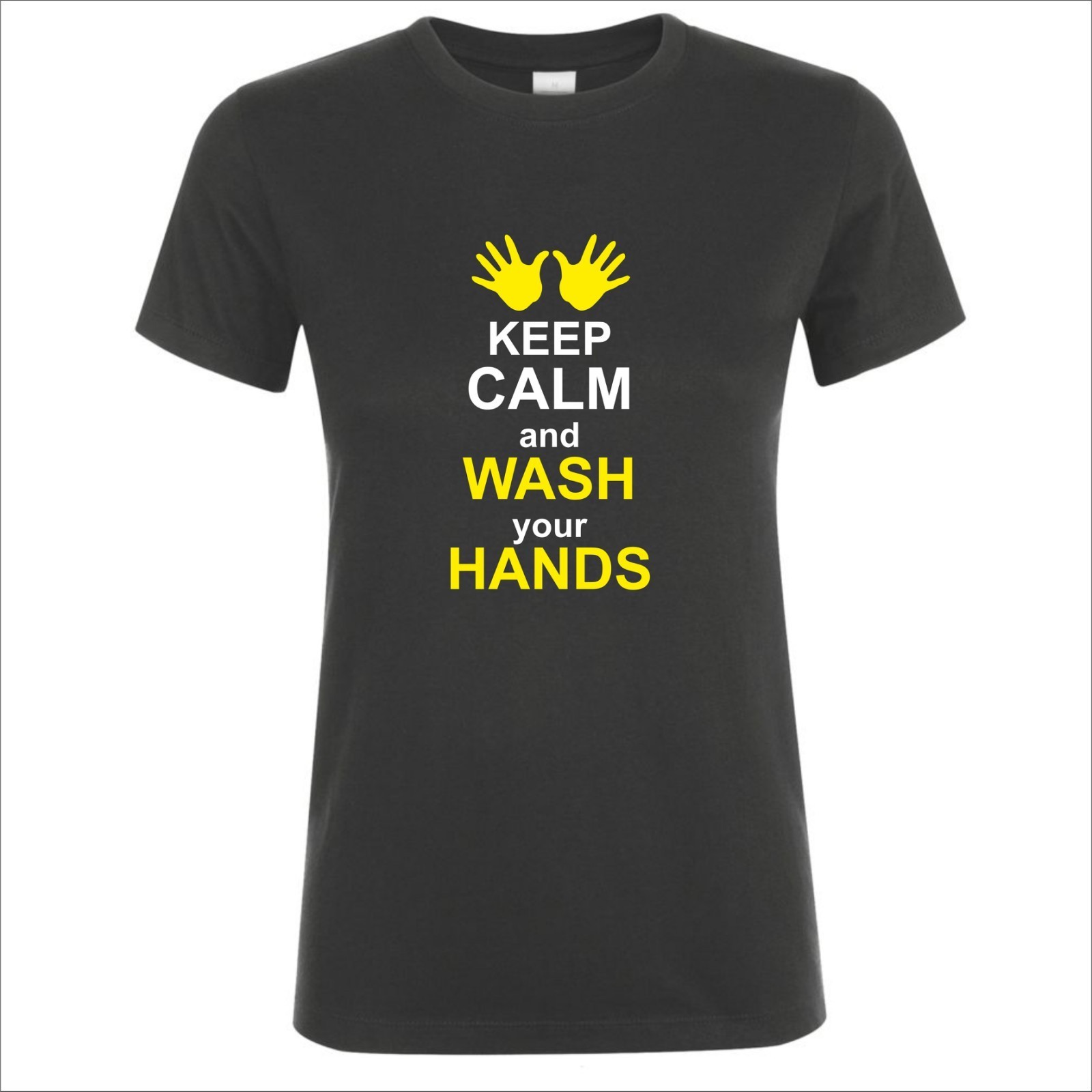 

Футболка Vivay Keep calm and wash your hands М Черная (5514)