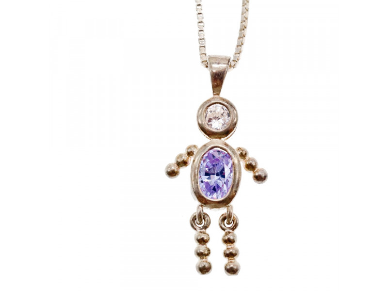 

Серебряная Цепочка с Кулоном *Фианиты* 925 проба Италия Sky Jewelry 001967